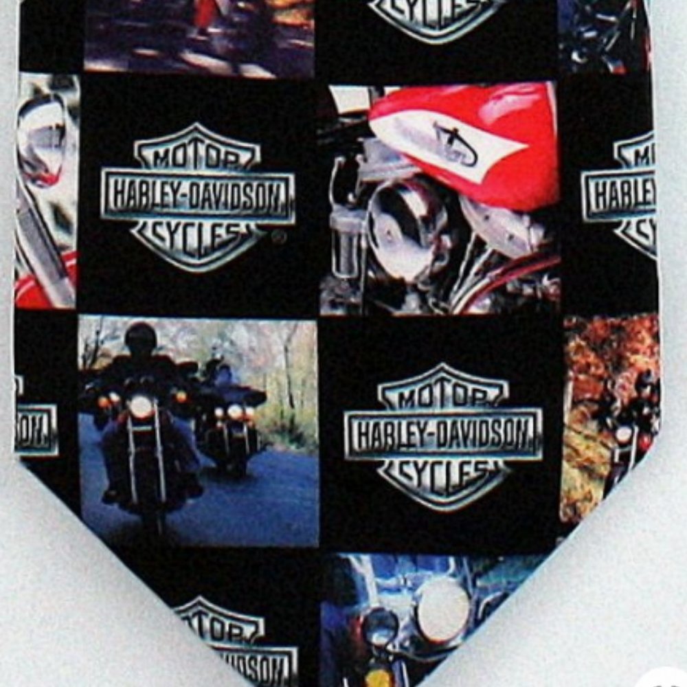 VINTAGE HARLEY DAVIDSON NECKTIE - ON THE ROAD- 2001